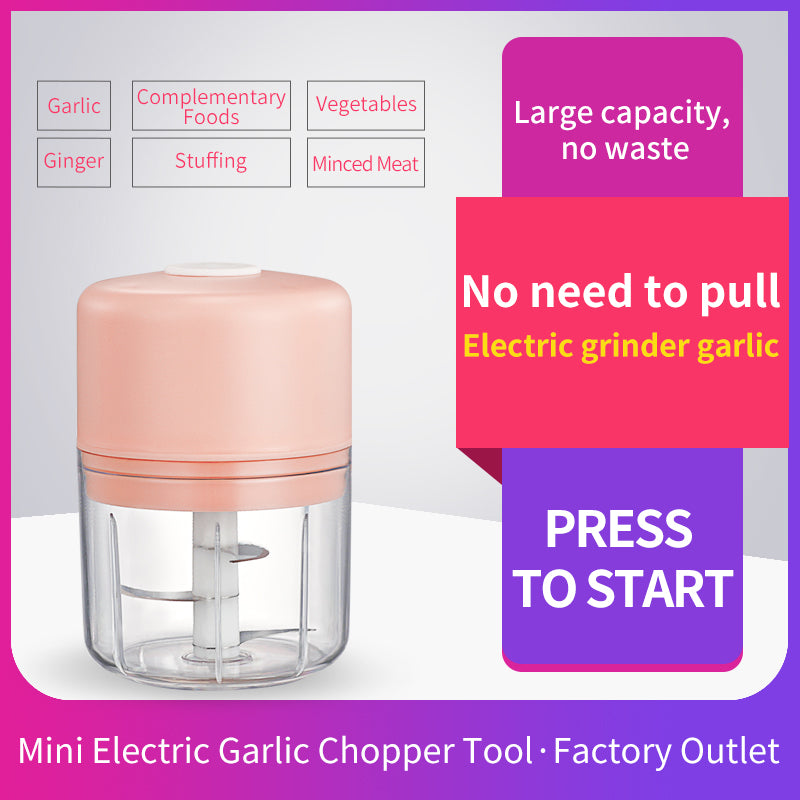 COM Hot Selling USB Rechargeable Hand Food Mini Blender Garlic Electric 250ml Chopper