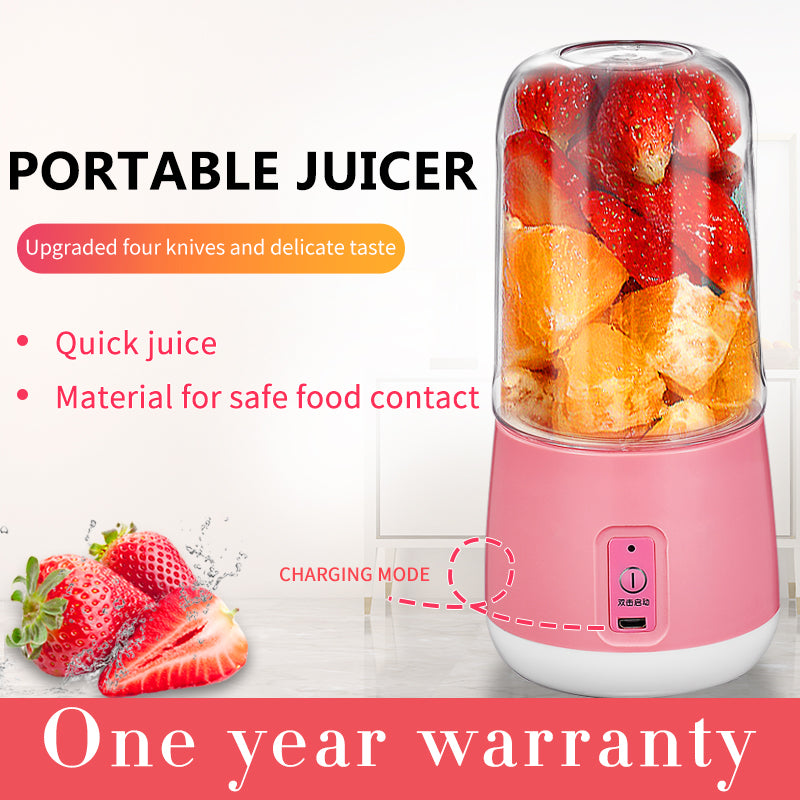 OEM 300ml Magnetic Usb Charging Personal Stainless Steel Blades Logo Power Battery Bottle Blenders Portable Juicer